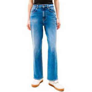 Tommy Jeans Dames LAYLA HR SLIM STR BI0134 Recht, Denim, 28W/28L, Denim (Denim Medium), 28W / 28L