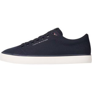 Tommy Hilfiger - Lage Sneakers - Blauw - Katoen - Vetersluiting