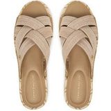 Tommy Hilfiger - CHAMBRAY ESPADRILLE MULE - Slippers - Beige - Synthetisch