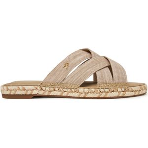 Tommy Hilfiger - CHAMBRAY ESPADRILLE MULE - Slippers - Beige - Synthetisch