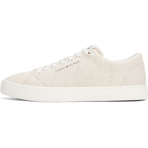TOMMY HILFIGER Th Hi Vulc Low Core BasHomme - Ecru - 100% Linnen