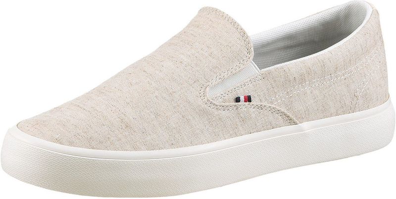 Tommy Hilfiger Slip-On Sneaker »TH HI VULC LOW SLIP ON CH«, Freizeitschuh, Schlupfschuh, Halbschuh mit seitlichen Gummizügen