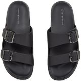 Tommy Hilfiger - FM0FM05414 - Sandalen - Zwart - Leer 100%