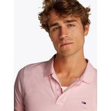 Tommy Jeans - TJM SLIM PLACKET POLO EXT DM0DM20676/TH3 - Poloshirt - Roze - 100% Biologisch Katoen