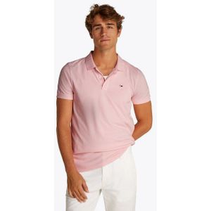 Tommy Jeans - TJM SLIM PLACKET POLO EXT DM0DM20676/TH3 - Poloshirt - Roze - 100% Biologisch Katoen