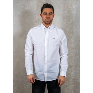 Tommy Jeans - DM0DM20875 - Overhemd - Gebroken Wit - Lange Mouwen - Biologisch Katoen - Duurzaam
