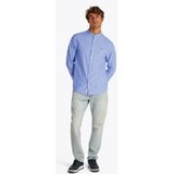 Tommy Jeans - Overhemd - Blauw - Linnen - Gestreept