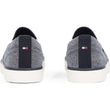 Tommy Hilfiger - TH Hi Vulc Low Slip On - Instappers - Blue Desert Sky - 100% Linnen