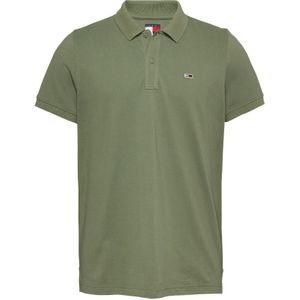 Tommy Jeans - TJM Slim Plancket Polo - Groen - Katoen