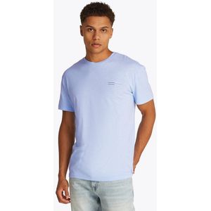 Tommy Hilfiger - T-shirt - Blauw - 95% Regeneratief Katoen