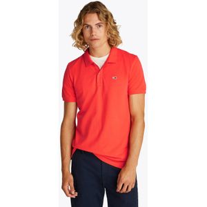 Tommy Jeans - Tjm Slim Placket - Poloshirt - Oranje - Heren