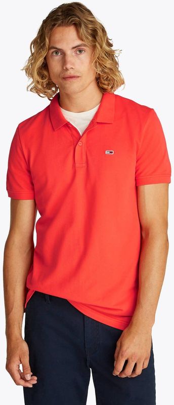 Tommy Jeans - Tjm Slim Placket - Poloshirt - Oranje - Heren