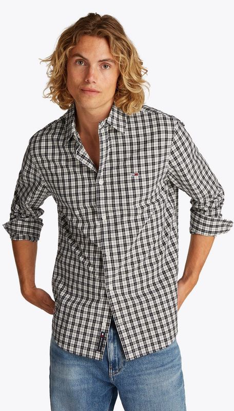 Tommy Jeans - Overhemd - Ruitdessin - Katoen - Regular Fit