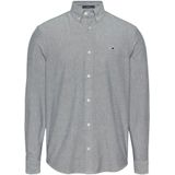 Tommy Hilfiger - Longsleeve Shirt - Grijs - 95% Regeneratief Katoen