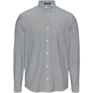 Tommy Hilfiger - Longsleeve Shirt - Grijs - 95% Regeneratief Katoen