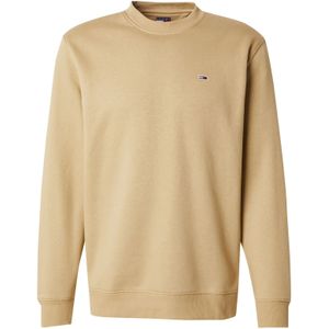 Tommy Jeans - TJM REG FLAG CREW EXT - Sweater - Beige - 80% Biologisch Katoen