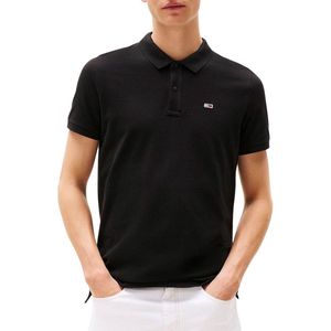 Tommy Jeans - Heren S/S Polo - T-shirt - Zwart - 100% Biologisch Katoen