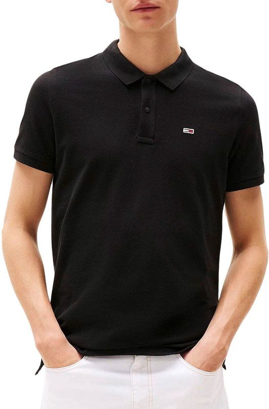 Tommy Jeans - Heren S/S Polo - T-shirt - Zwart - 100% Biologisch Katoen