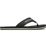 Tommy Hilfiger - PADDED COMFORT HILFIGER B Sandal - Slippers - Zwart - Kunststof