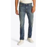 Stretchbroeken - Effen - Denim - Heavy Washed - Slimfit