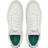 TOMMY HILFIGER - Th Basket Core LTH Mix - Sneakers - Wit Ecru - Leer/Nylon/Polyurethaan