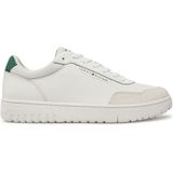 TOMMY HILFIGER - Th Basket Core LTH Mix - Sneakers - Wit Ecru - Leer/Nylon/Polyurethaan