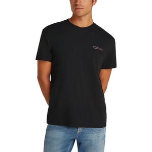 Tommy Hilfiger - T-shirt - Zwart - Heren - Katoen