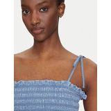 Tops - Effen - Denim - Mouwloos - Slanke Pasvorm