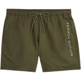 Tommy Hilfiger - Side Logo Swim Shorts - Khaki - Polyester