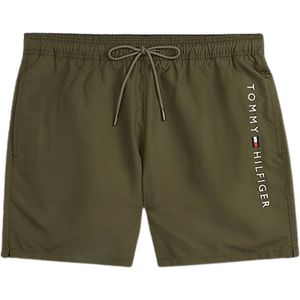 Tommy Hilfiger - Side Logo Swim Shorts - Khaki - Polyester