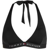 Halterbikini - Logoprint - Gladde Stof - Zonder Beugel