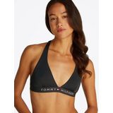 Halterbikini - Logoprint - Gladde Stof - Zonder Beugel