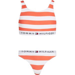 Tommy Hilfiger - Crop Bikini - Oranje/Wit - Bralette Bikini's
