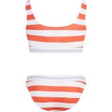 Tommy Hilfiger - Crop Bikini - Oranje/Wit