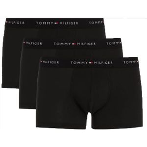 Tommy Hilfiger - Stretch Katoenen Trunk Boxers 3-Pack - Zwart - Katoen