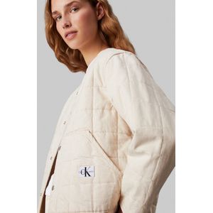 Calvin Klein - Denim Liner - Jas - Ecru - 100% Katoen - Lange Mouwen