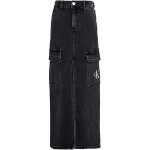 Calvin Klein Rok - Maxi Denim - Houtskool Grey - Calvin Klein - 12 jaar (152) - Rok