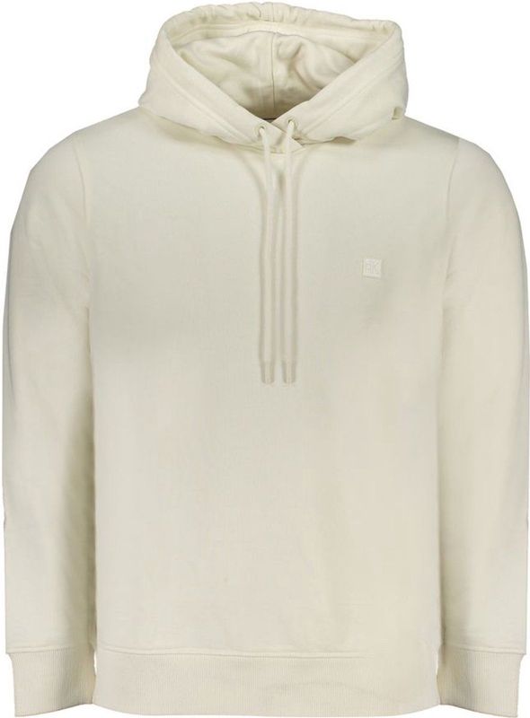 Calvin Klein - Hoodie - Wit - Katoen - Stijlvolle Hoodie met Iconische Details