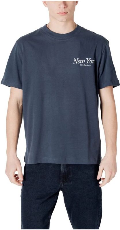 Calvin Klein Jeans - J30J326862 - T-shirt - Blauw - Katoen - Korte Mouwen