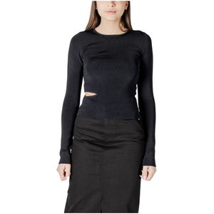 Calvin Klein Jeans - Ronde Hals Trui - Zwart - 100% Rayon