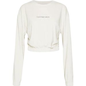 Calvin Klein Jeans, Dames, Truien, Beige, Maat: M Katoen,