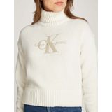 Ck Jeans Chenille Trui Monoloog Sw - Streetwear - Vrouwen