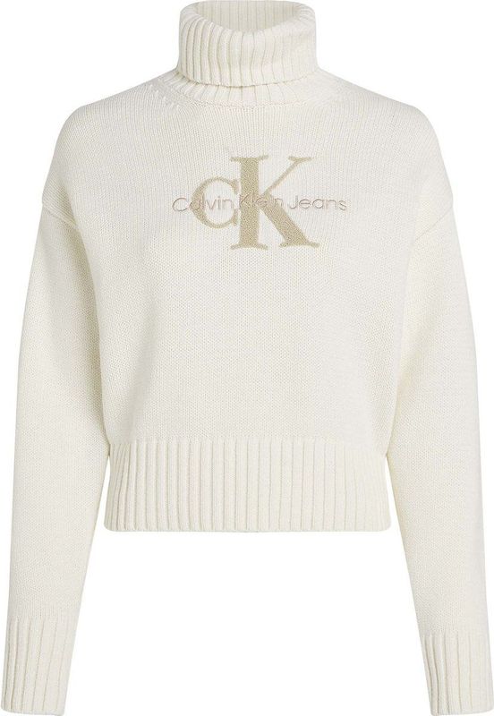 Ck Jeans Chenille Trui Monoloog Sw - Streetwear - Vrouwen