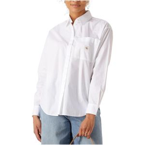 Calvin Klein - Blouse - Wit - Klassieke Blouse - Lange Mouw