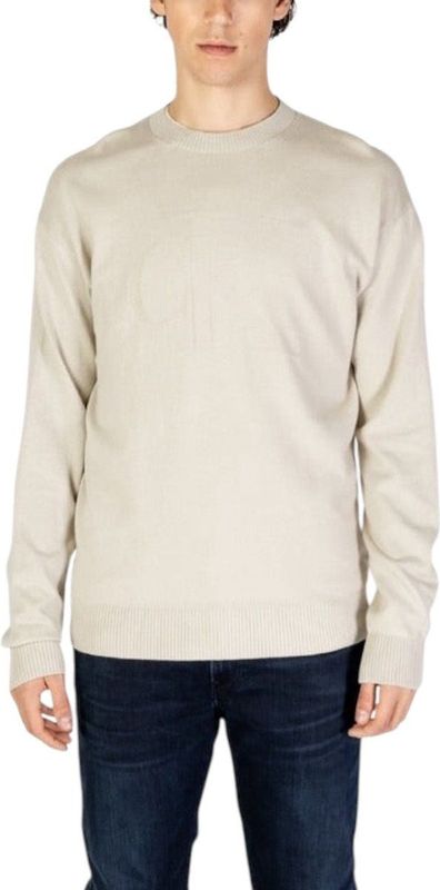 J30J326453 - Trui - Beige - 90% Katoen 10% Wol - Lange Mouw