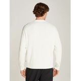 Calvin Klein - Ronde Hals Trui - Wit - Katoen - Lange Mouwen - Regular Fit