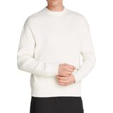 Calvin Klein - Ronde Hals Trui - Wit - Katoen - Lange Mouwen - Regular Fit