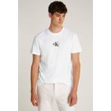 Calvin Klein - T-shirt - Wit - Monolog - Korte Mouwen - Ronde Hals