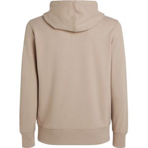 Beige Sweatshirt Met Capuchon En Print