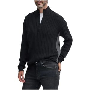 Calvin Klein Jeans - Turtleneck Zip-Up Cardigan - Zwart - Heren